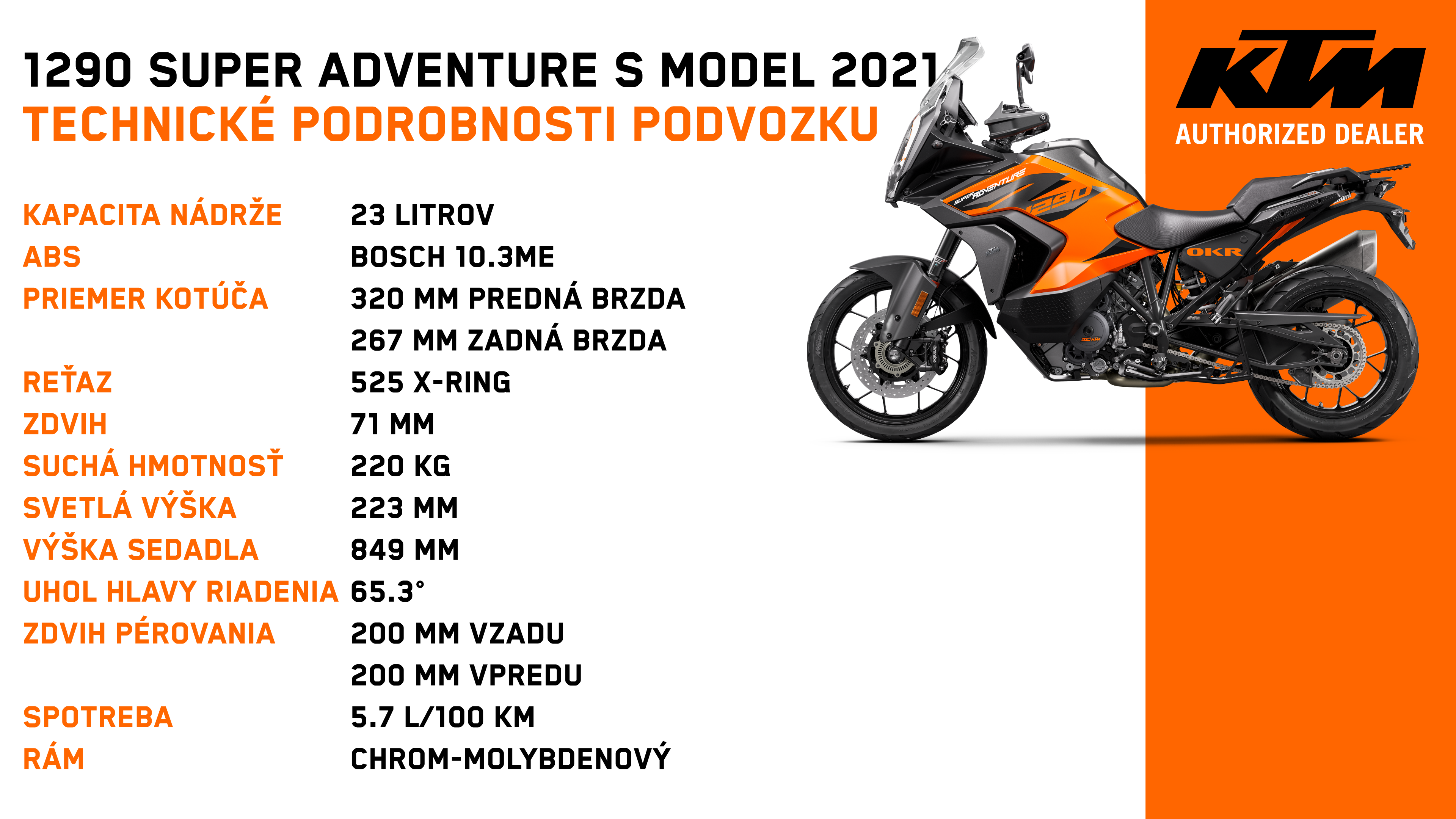 KTM 1290 Super Adventure S 2021 - Rekapitulácia podvozku
