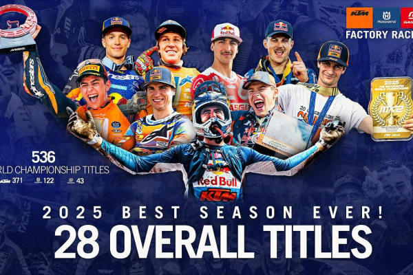 536 titulov majstra sveta pre KTM v Roku 2025 plného adrenalínu, dominancie a víťazstiev