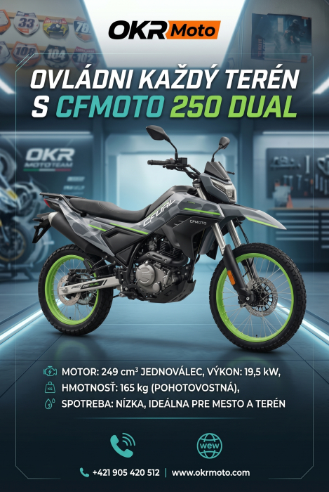 CFMOTO 250 DUAL je TVOJA VSTUPENKA DO SVETA BEZ HRANÍC!