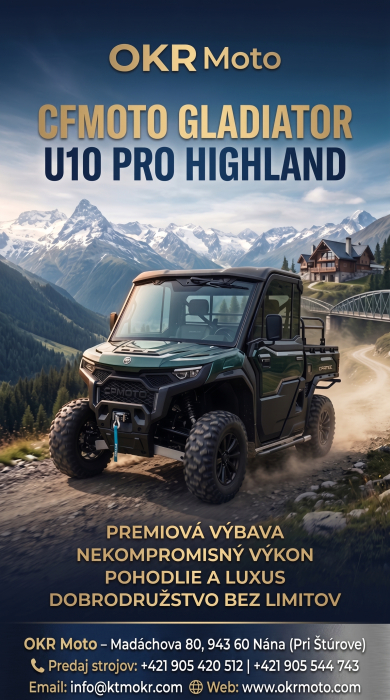 CFMOTO GLADIATOR U10 PRO HIGHLAND KEĎ SA PRÁCA ZMENÍ NA PÔŽITOK