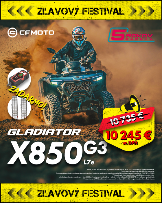 CFMOTO GLADIATOR X850 G3 a nový svetový rekord