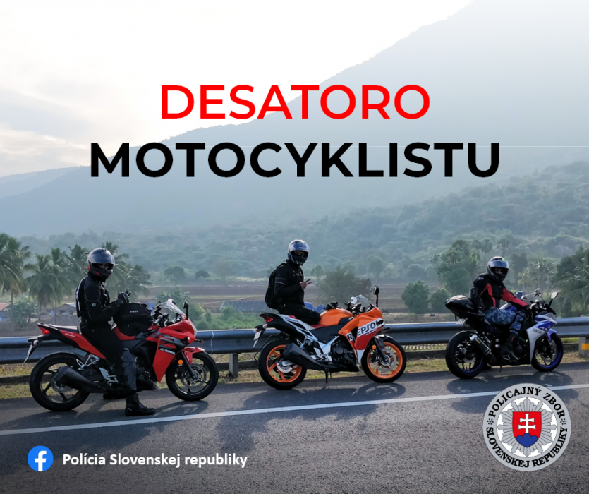 Desatoro každého motorkára podľa Polície SR