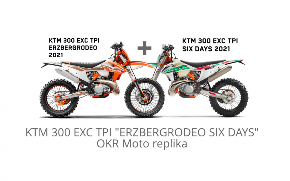 KTM 300 EXC TPI „ERZBERGRODEO SIX DAYS“ 2021 OKR Moto replika (limitka z limitiek)