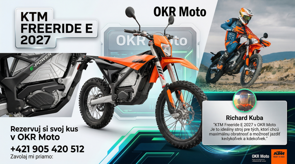 KTM FREERIDE E 2027 Viac výkonu, menej servisu a legálne na ŠPZ aj do lesa