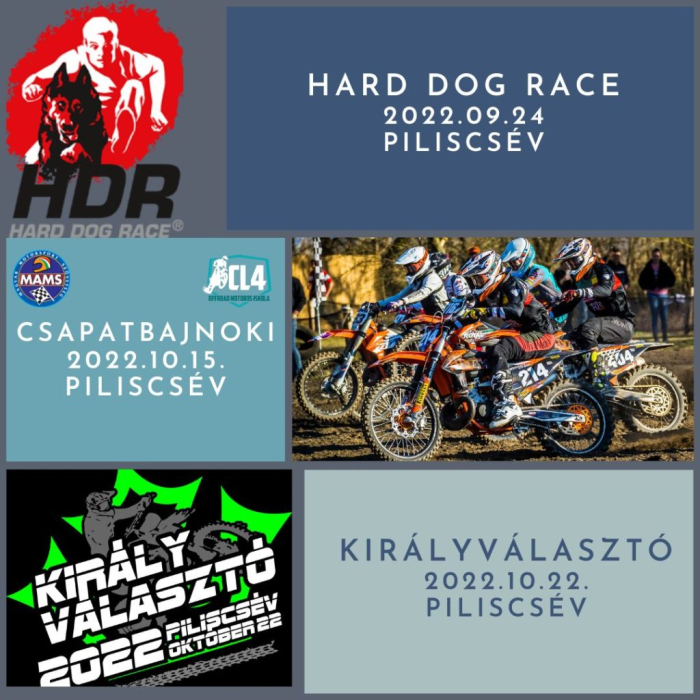 Motokros jednotlivcov a družstiev na legendárnej motokrosovej trati PILISCSÉV 15.10.2022