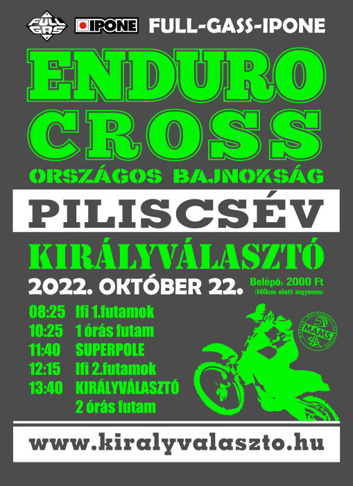 OKR Moto Vás pozýva na preteky o kráľa terénu Királyválasztó - Piliscsév 2022.10.22