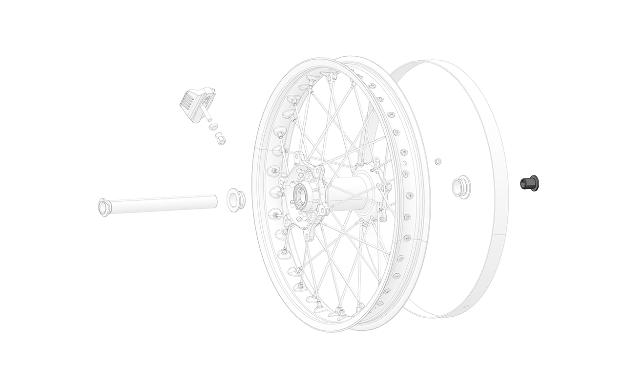 Rear wheel shaft lock nut OKR Moto